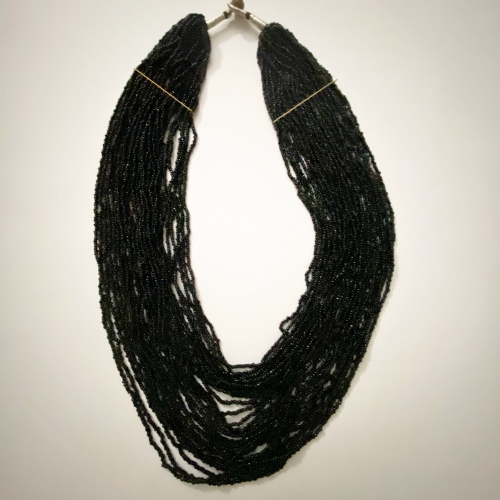Nepalese multi-strand seed bead necklace.
